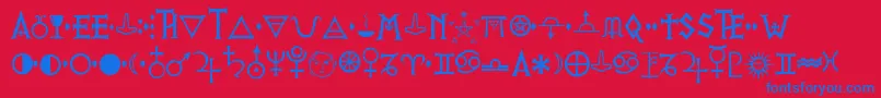 PrVikingAlternates Font – Blue Fonts on Red Background