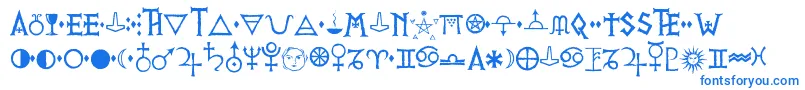 PrVikingAlternates Font – Blue Fonts on White Background