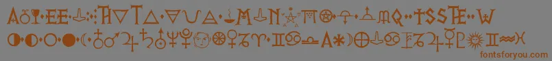 PrVikingAlternates Font – Brown Fonts on Gray Background