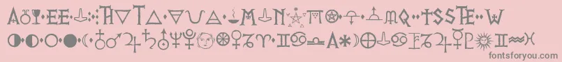 PrVikingAlternates Font – Gray Fonts on Pink Background