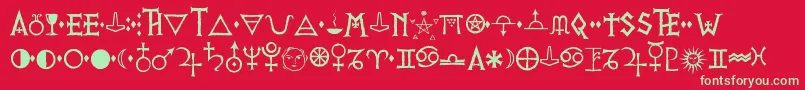 PrVikingAlternates Font – Green Fonts on Red Background