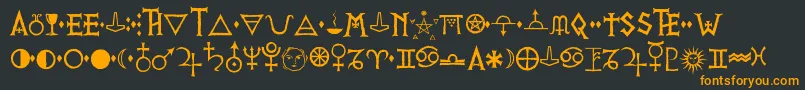 PrVikingAlternates Font – Orange Fonts on Black Background