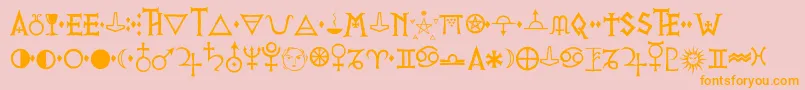 PrVikingAlternates Font – Orange Fonts on Pink Background