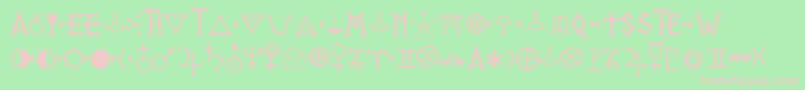 PrVikingAlternates Font – Pink Fonts on Green Background