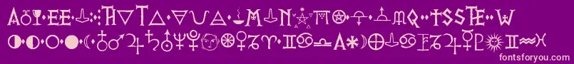 PrVikingAlternates Font – Pink Fonts on Purple Background