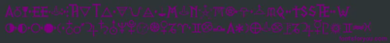 Шрифт PrVikingAlternates – фиолетовые шрифты на чёрном фоне