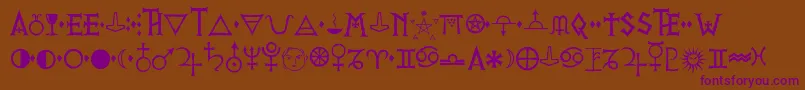 PrVikingAlternates Font – Purple Fonts on Brown Background