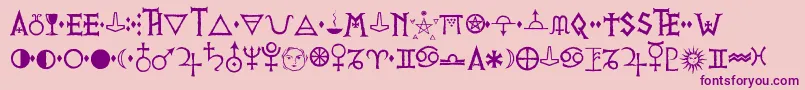 PrVikingAlternates Font – Purple Fonts on Pink Background