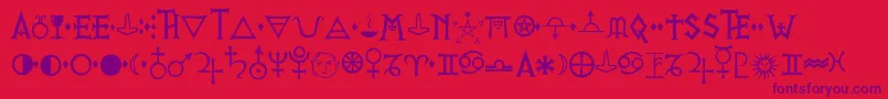 PrVikingAlternates Font – Purple Fonts on Red Background