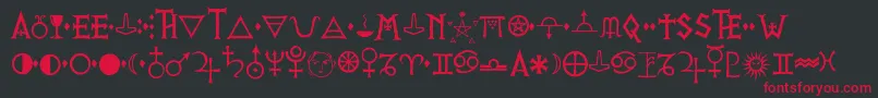 PrVikingAlternates Font – Red Fonts on Black Background