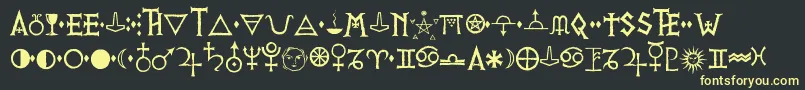 PrVikingAlternates Font – Yellow Fonts on Black Background