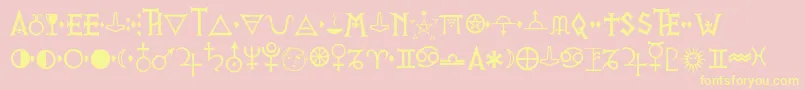 PrVikingAlternates Font – Yellow Fonts on Pink Background