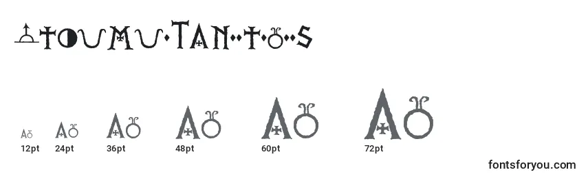 PrVikingAlternates Font Sizes
