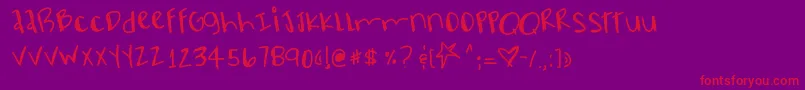 Electriccircus Font – Red Fonts on Purple Background