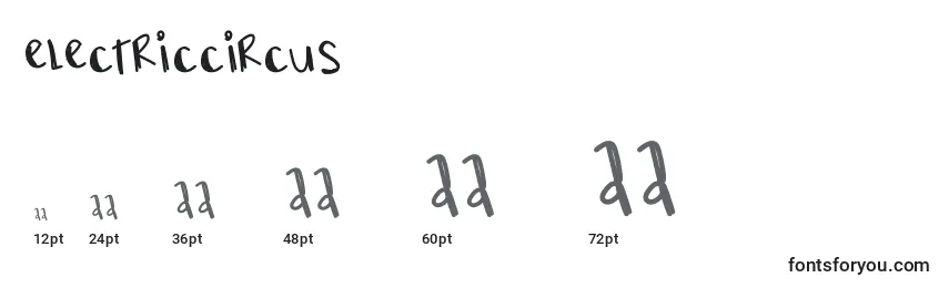Electriccircus Font Sizes