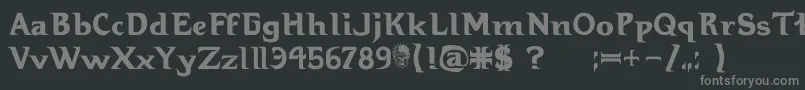 フォントHellbound – 黒い背景に灰色の文字