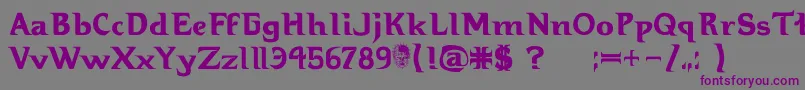 Шрифт Hellbound – фиолетовые шрифты на сером фоне