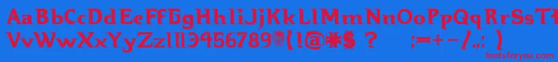 Hellbound Font – Red Fonts on Blue Background