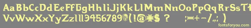 Hellbound-fontti – keltaiset fontit harmaalla taustalla