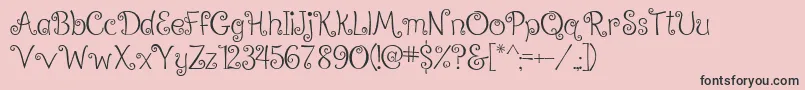 RalphieBrownRegular Font – Black Fonts on Pink Background