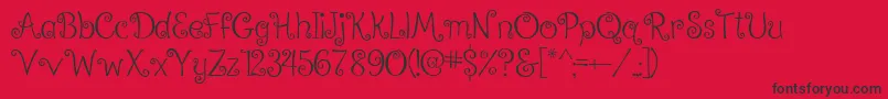 RalphieBrownRegular Font – Black Fonts on Red Background