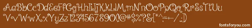Шрифт RalphieBrownRegular – белые шрифты на коричневом фоне