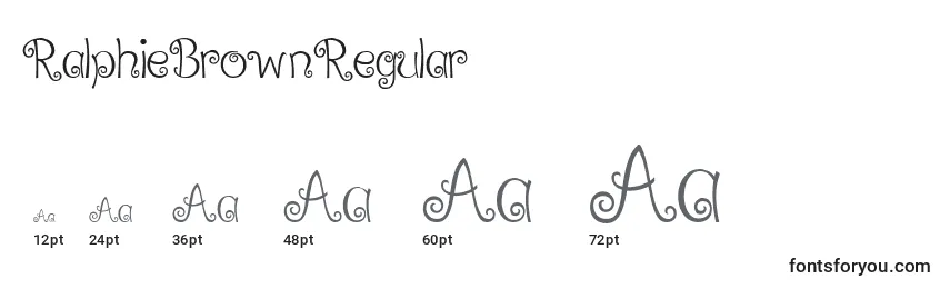 RalphieBrownRegular Font Sizes