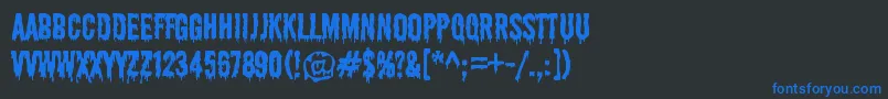 ShlopRg Font – Blue Fonts on Black Background