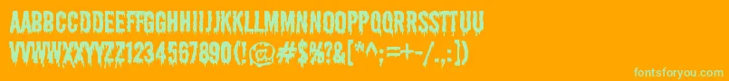 ShlopRg Font – Green Fonts on Orange Background