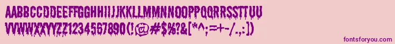 ShlopRg Font – Purple Fonts on Pink Background