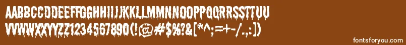 ShlopRg Font – White Fonts on Brown Background