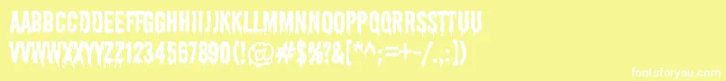 ShlopRg Font – White Fonts on Yellow Background