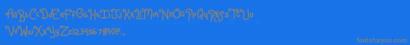 Rugrats Font – Gray Fonts on Blue Background