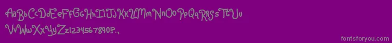 Rugrats-Schriftart – Graue Schriften auf violettem Hintergrund