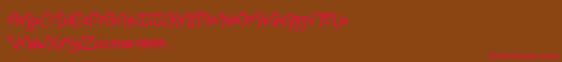 Rugrats Font – Red Fonts on Brown Background