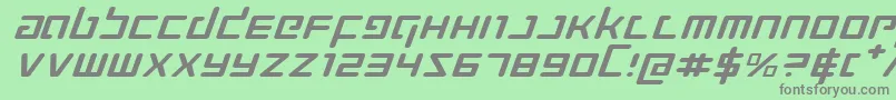 ProkofievExpandedItalic Font – Gray Fonts on Green Background