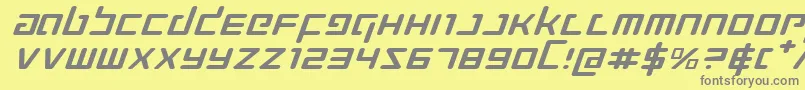 ProkofievExpandedItalic Font – Gray Fonts on Yellow Background