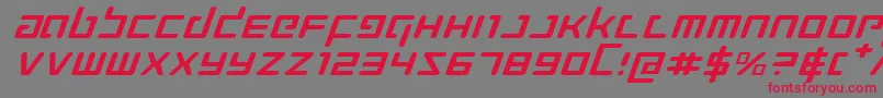 ProkofievExpandedItalic Font – Red Fonts on Gray Background