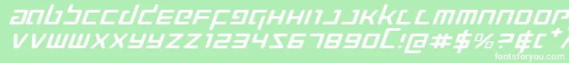 ProkofievExpandedItalic Font – White Fonts on Green Background