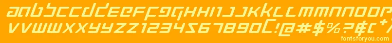 ProkofievExpandedItalic Font – Yellow Fonts on Orange Background
