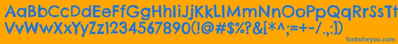 ChelseamarketRegular Font – Blue Fonts on Orange Background