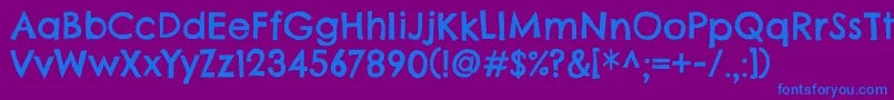 ChelseamarketRegular Font – Blue Fonts on Purple Background