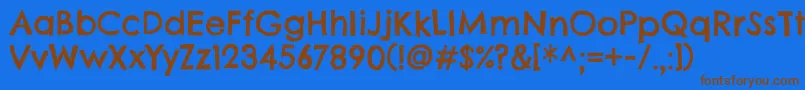 ChelseamarketRegular Font – Brown Fonts on Blue Background