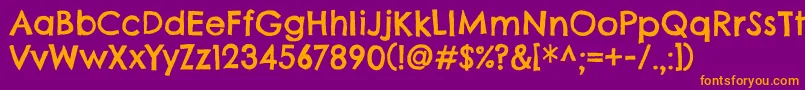 ChelseamarketRegular Font – Orange Fonts on Purple Background