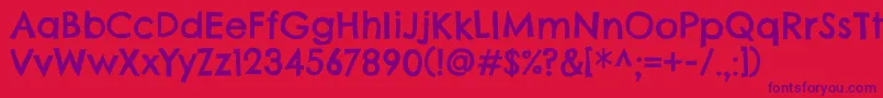 ChelseamarketRegular Font – Purple Fonts on Red Background