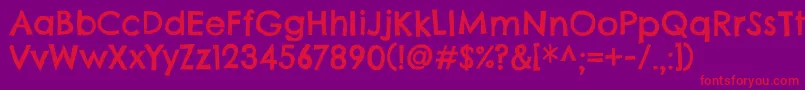 ChelseamarketRegular Font – Red Fonts on Purple Background