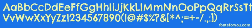 ChelseamarketRegular Font – Yellow Fonts on Blue Background
