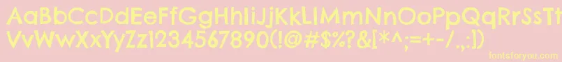 ChelseamarketRegular Font – Yellow Fonts on Pink Background