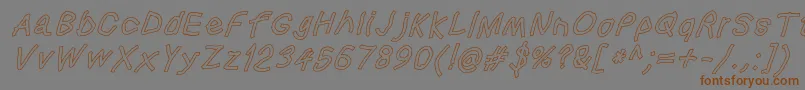 Squaredhandoblol Font – Brown Fonts on Gray Background
