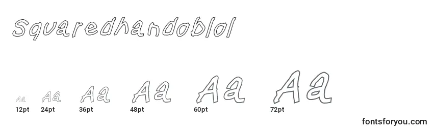 Размеры шрифта Squaredhandoblol